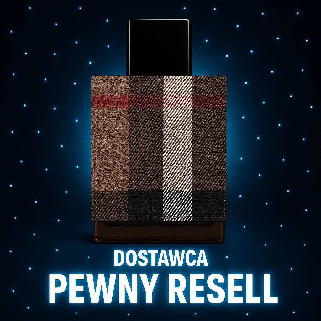 Perfum w prostokątnym flakonie owiniętym materiałem w kratkę - Dostawca